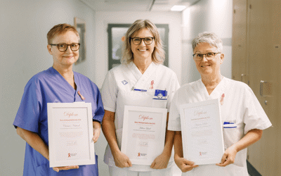 Bröstsjuksköterskorna Helene Lind, Christine Näslund och Susanne Söder