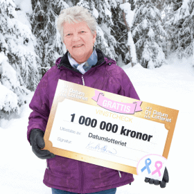 Lena vann 1 miljon kronor i Datumlotteriet